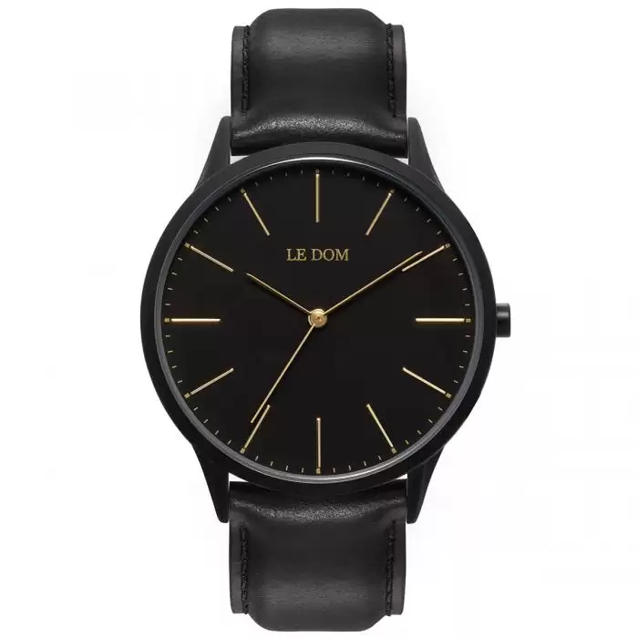 SKU-40169 / LE DOM Classic Collection Black Leather Strap