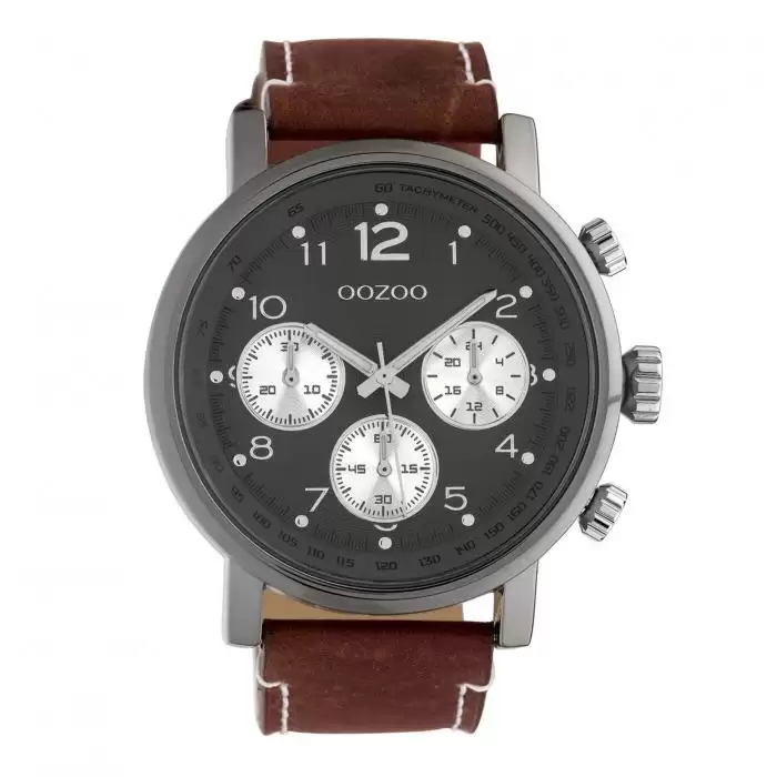 SKU-40699 / OOZOO Timepieces Brown Leather Strap