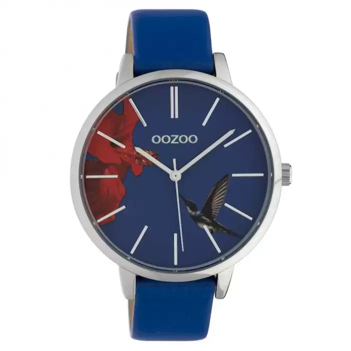 SKU-40594 / OOZOO Timepieces Limited Collection Blue Leather Strap