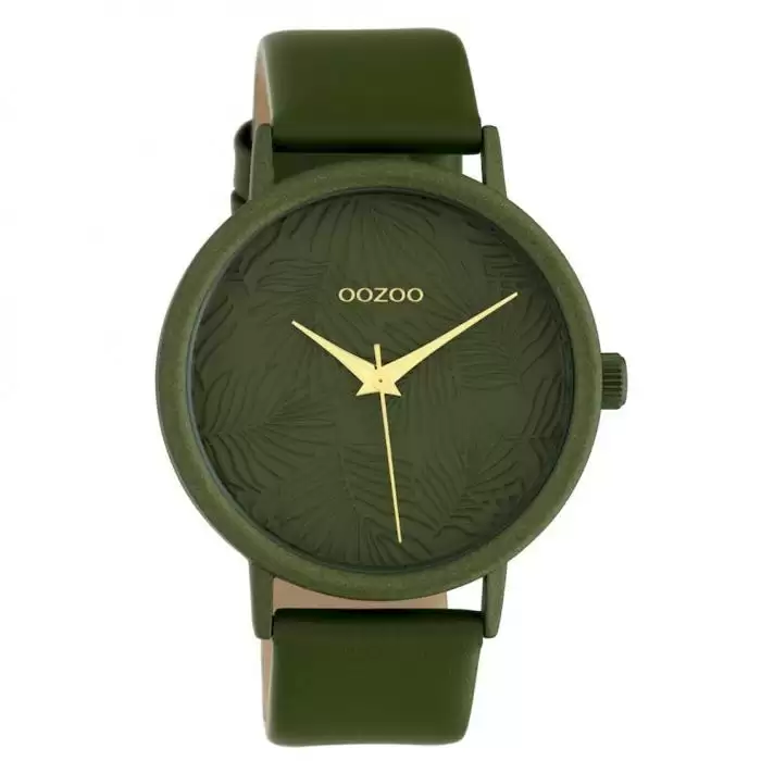 SKU-40583 / OOZOO Timepieces Limited Collection Green Leather Strap