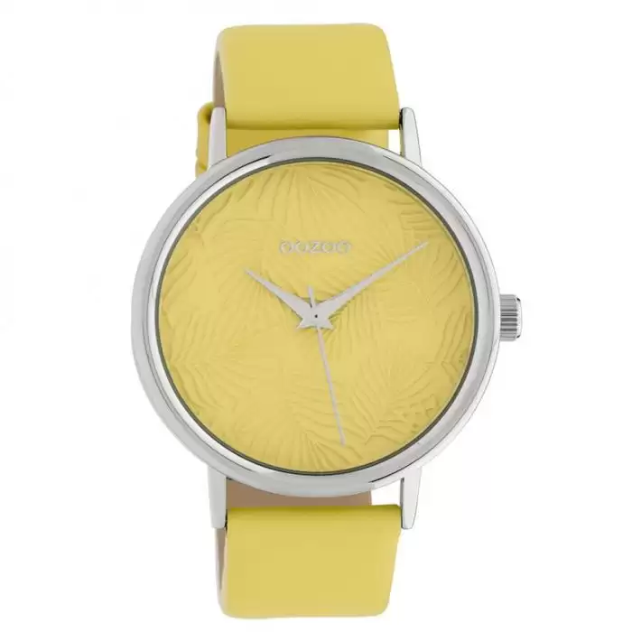 SKU-40580 / OOZOO Timepieces Limited Collection Yellow Leather Strap
