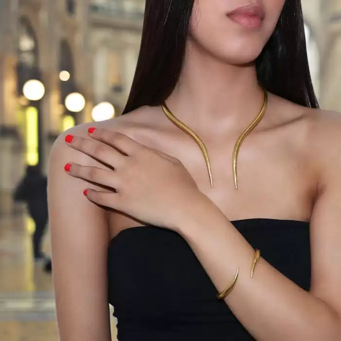 Περιδέραιο Ασήμι 925 με Κίτρινο Επιχρύσωμα SKU-40567