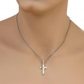 Σταυρός Μοντέρνος Ανδρικός Λευκόχρυσος Κ14 SKU-40324