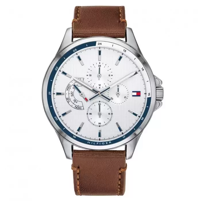 SKU-40798 / TOMMY HILFIGER Casual Brown Leather Strap