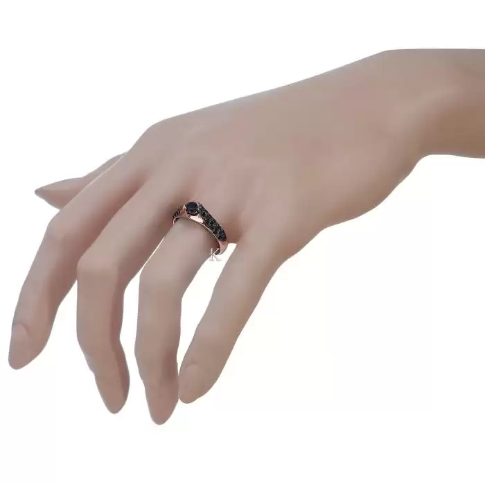 Δαχτυλίδι Μονόπετρο Ροζ Χρυσός Κ14 με Ζιργκόν