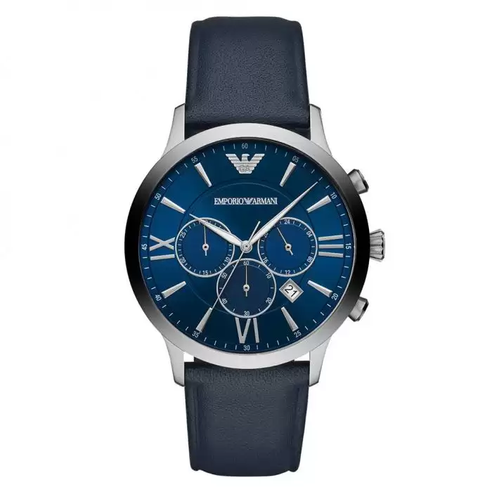 SKU-41043 / EMPORIO ARMANI Giovanni Chronograph Blue Leather Strap