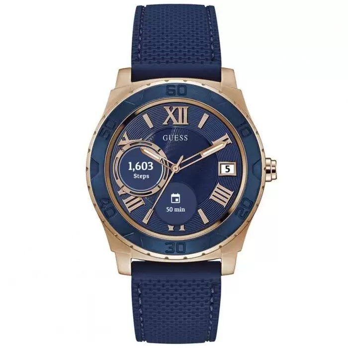 SKU-41916 / GUESS Connect Blue Rubber Strap
