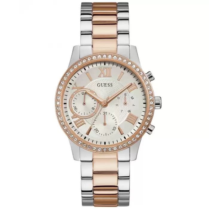SKU-41985 / GUESS Crystals Multifunction Two Tone Stainless Steel Bracelet 	