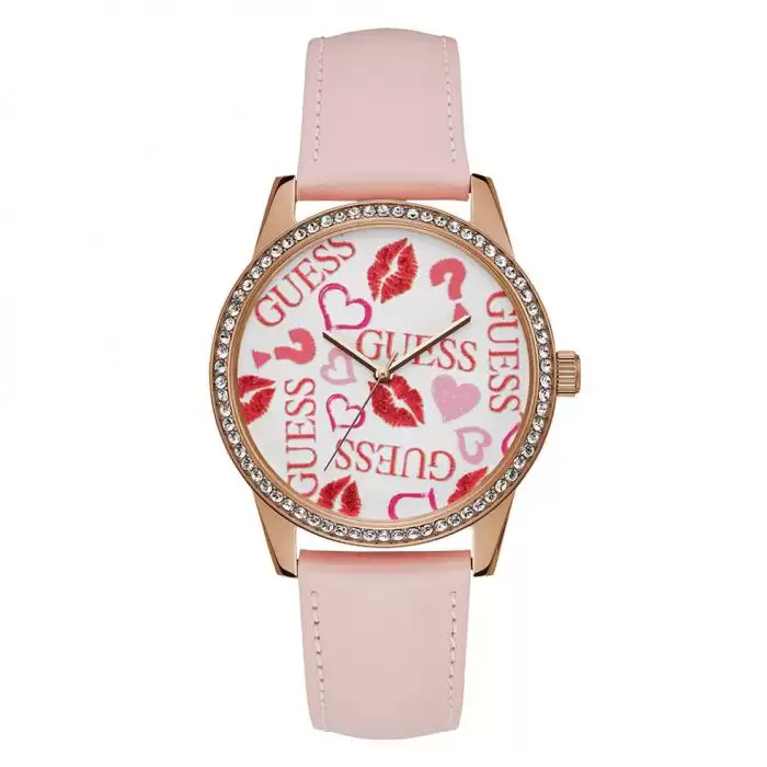 SKU-41299 / GUESS Crystals Pink Leather Strap