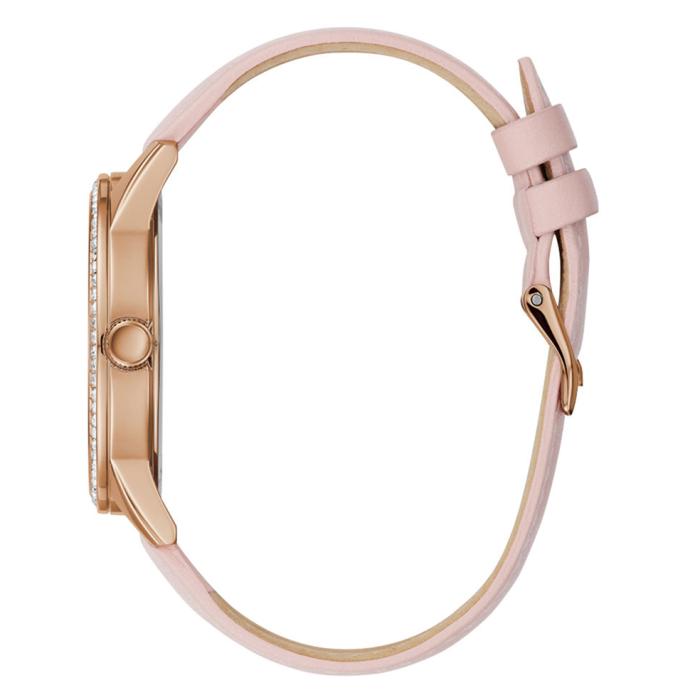 GUESS Crystals Pink Leather Strap