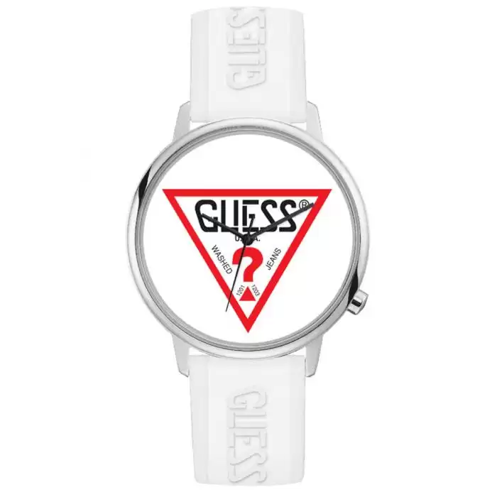 SKU-41949 / GUESS Ladies White Silicone Strap