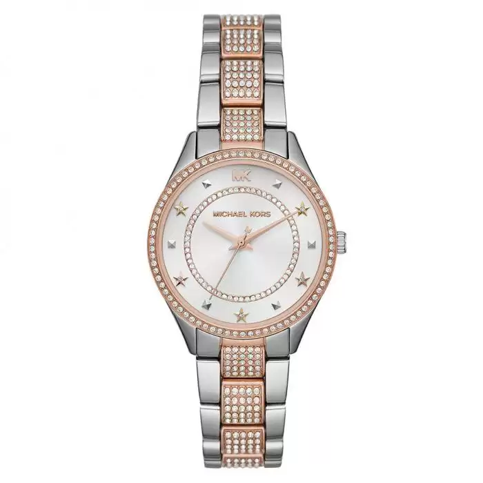 MICHAEL KORS Lauryn Crystals Two Tone Stainless Steel Bracelet SKU-41088