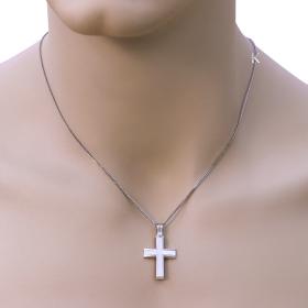 Σταυρός Κλασικός Ανδρικός Τριάντος Λευκόχρυσος Κ18 SKU-41015