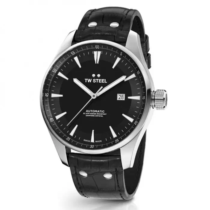 SKU-41717 / TW STEEL ACE Aternus Limited Edition Automatic Black Leather Strap