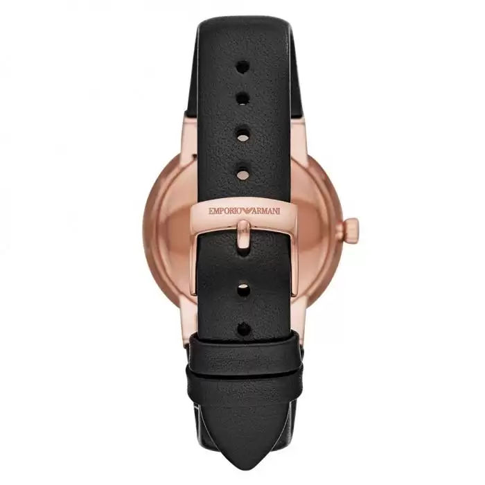 EMPORIO ARΜΑΝΙ Black Leather Strap Gift Set SKU-42349