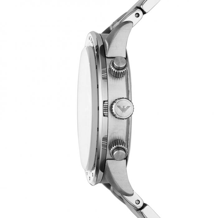 SKU-42218 / EMPORIO ARΜΑΝΙ Mario Chronograph Silver Stainless Steel Bracelet