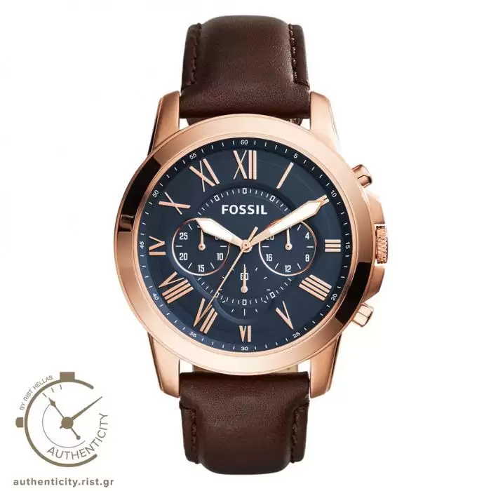 SKU-42882 / FOSSIL Grant Chronograph Brown Leather Strap
