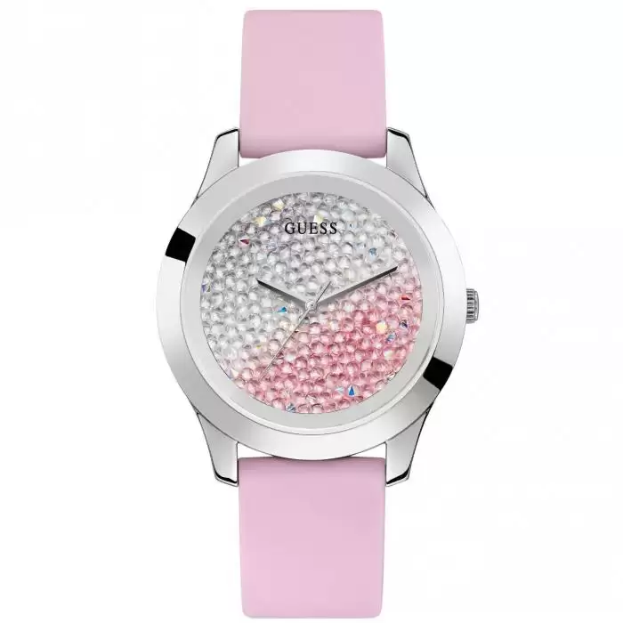 SKU-42049 / GUESS Ladies Pink Rubber Strap