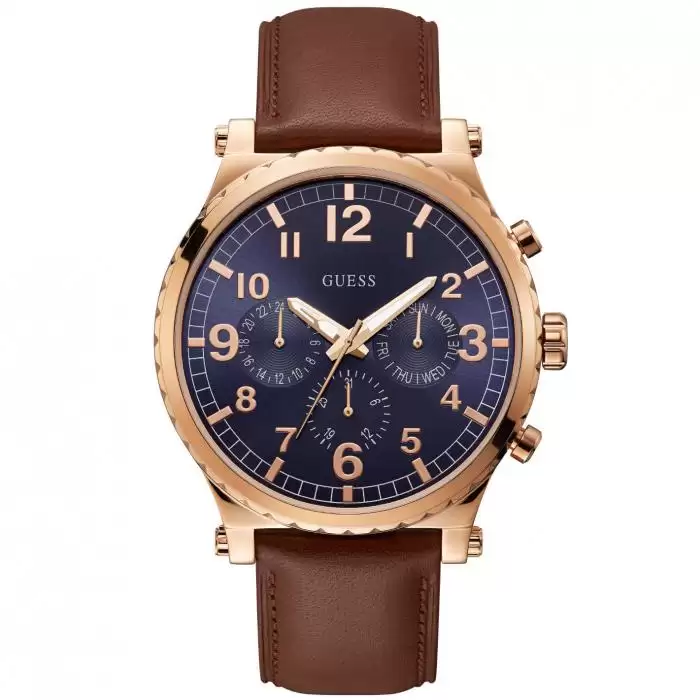 SKU-42045 / GUESS Mens Brown Leather Strap
