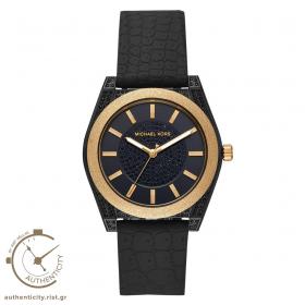 MICHAEL KORS Channing Black Silicone Strap