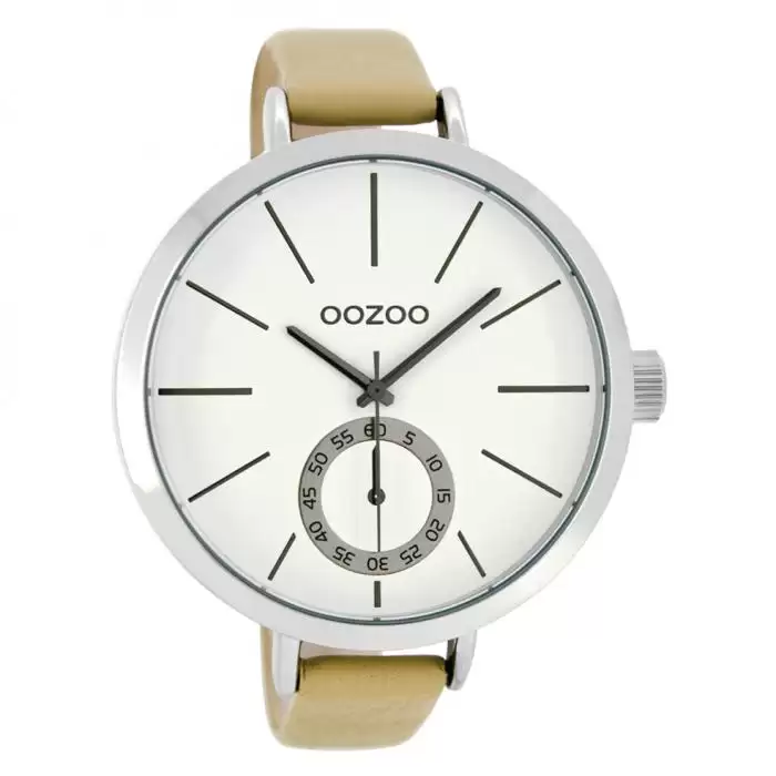 SKU-42762 / OOZOO Timepieces Beige Leather Strap