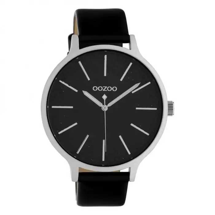 SKU-42649 / OOZOO Timepieces Black Leather Strap