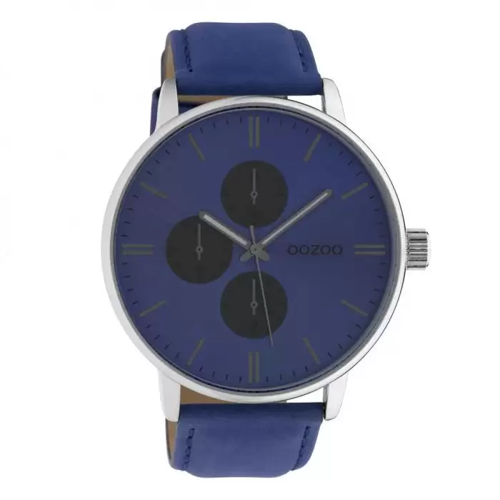 SKU-42540 / OOZOO Timepieces Blue Leather Strap
