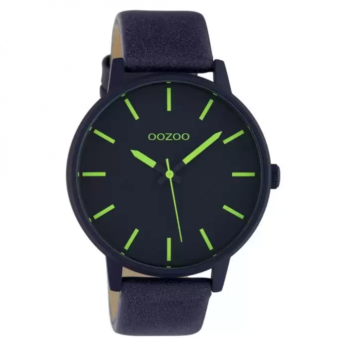 SKU-42625 / OOZOO Timepieces Blue Leather Strap