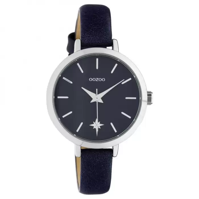 SKU-42631 / OOZOO Timepieces Blue Leather Strap