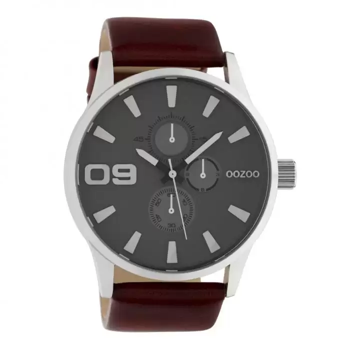 SKU-42465 / OOZOO Timepieces Brown Leather Strap