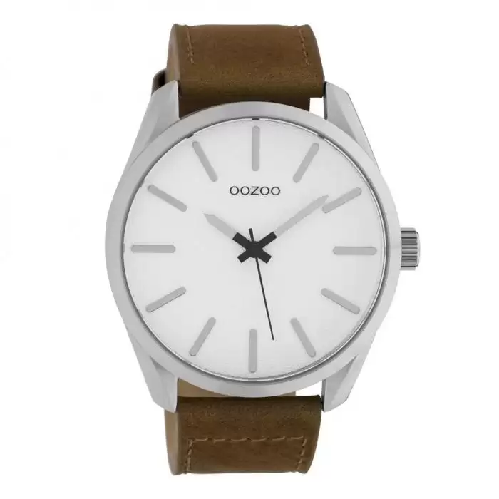 SKU-42550 / OOZOO Timepieces Brown Leather Strap