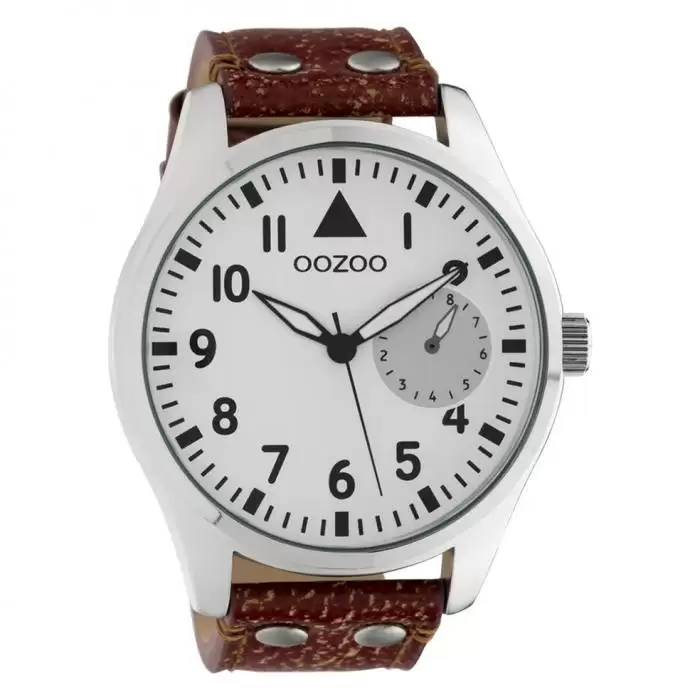 SKU-42562 / OOZOO Timepieces Brown Leather Strap