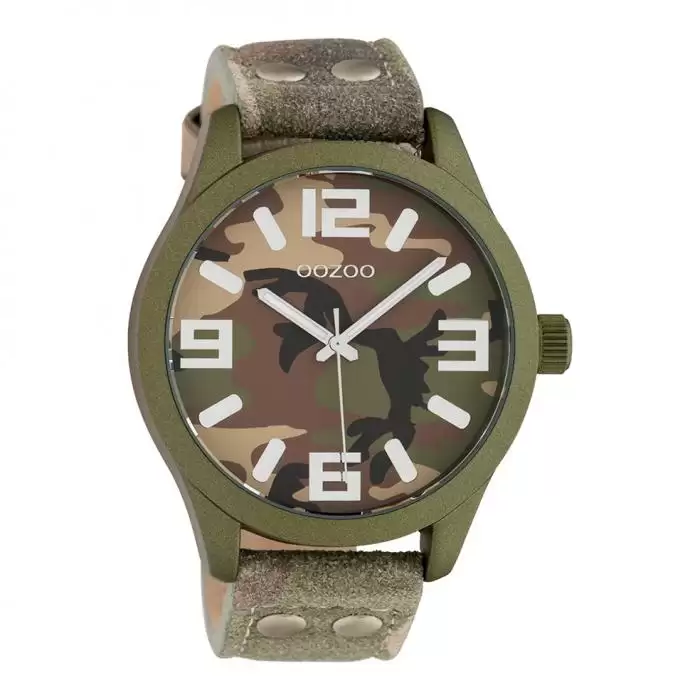 SKU-42528 / OOZOO Timepieces Camo Leather Strap