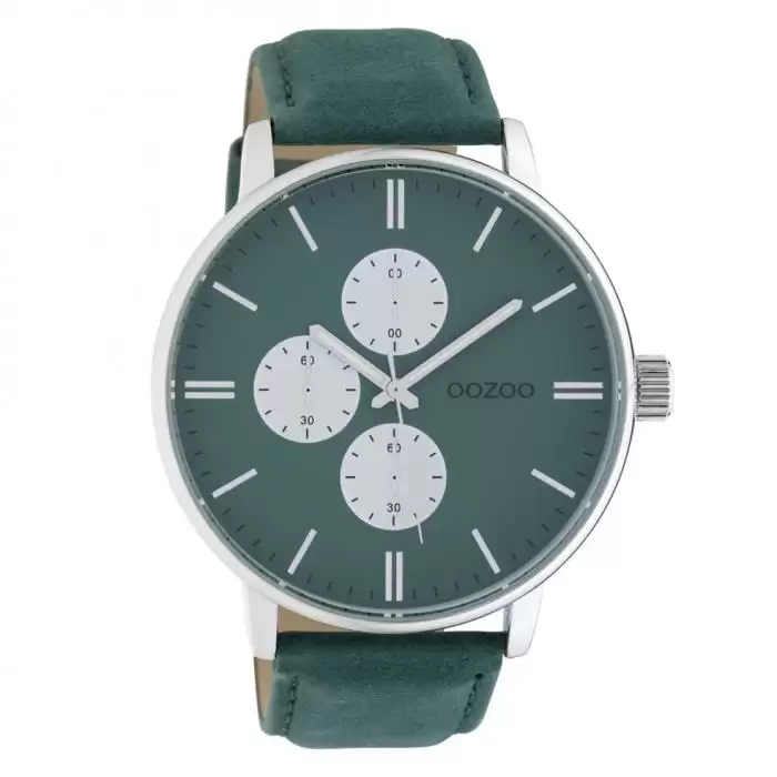 SKU-42542 / OOZOO Timepieces Green Leather Strap