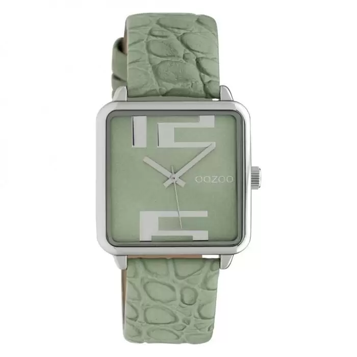 SKU-42610 / OOZOO Timepieces Green Leather Strap