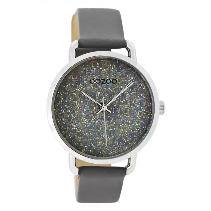SKU-42756 / OOZOO Timepieces Grey Leather Strap