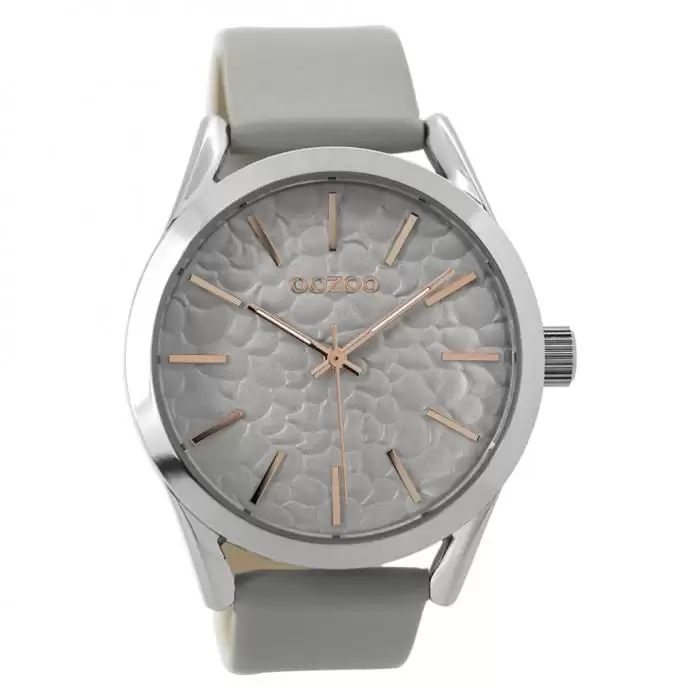 SKU-42759 / OOZOO Timepieces Grey Leather Strap