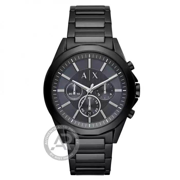 ARMANI EXCHANGE Drexler Black Stainless Steel Bracelet SKU-43517