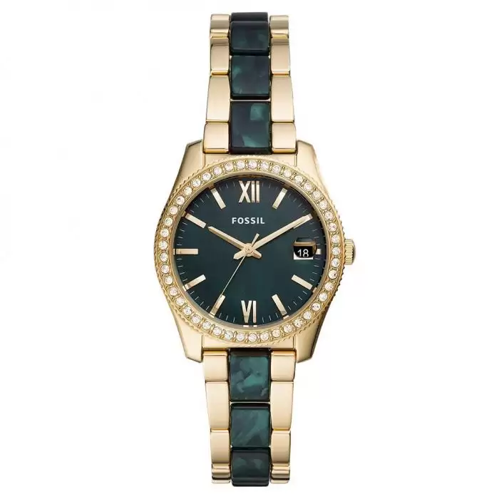 SKU-43128 / FOSSIL Scarlette Crystals Two Tone Stainless Steel Bracelet