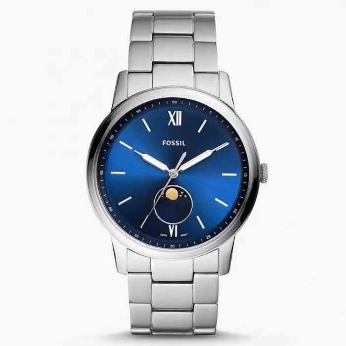 FOSSIL The Minimalist Moonphase Silver Stainless Steel Bracelet