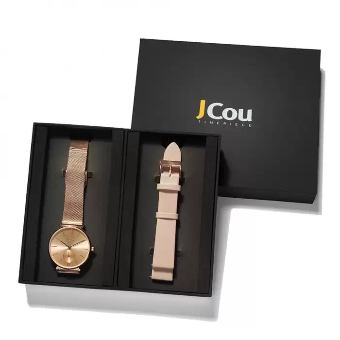 SKU-43626 / JCOU Grace Gift Box Rose Gold Stainless Steel Bracelet Gift Set
