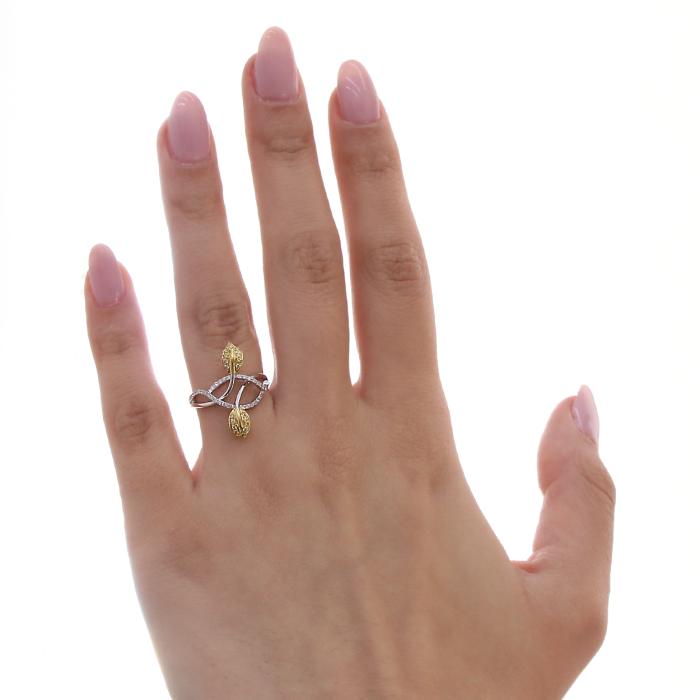 Δαχτυλίδι Λευκόχρυσος & Χρυσός Κ18 με Διαμάντια 