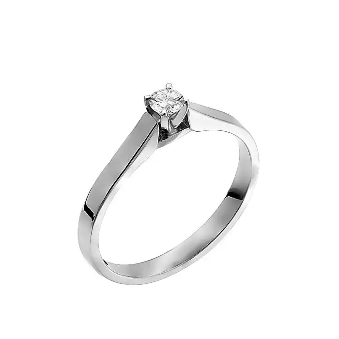 SKU-44208 / Δαχτυλίδι Λευκόχρυσος Κ18 με Διαμάντι
