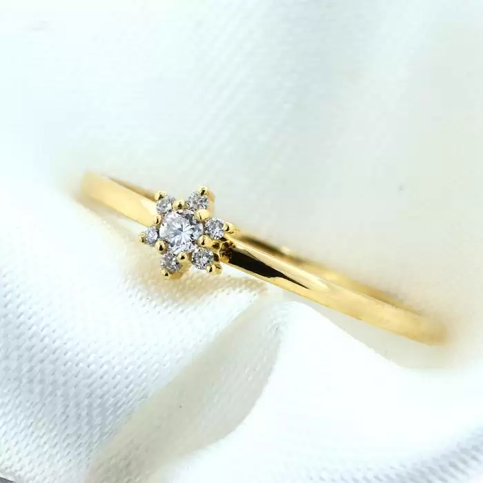SKU-44228 / Δαχτυλίδι Χρυσός Κ18 με Διαμάντια