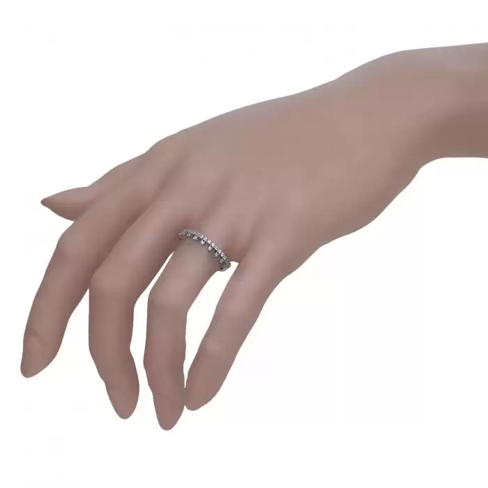 Δαχτυλίδι Σειρέ Κορώνα Λευκόχρυσος Κ14 με Ζιργκόν SKU-44748