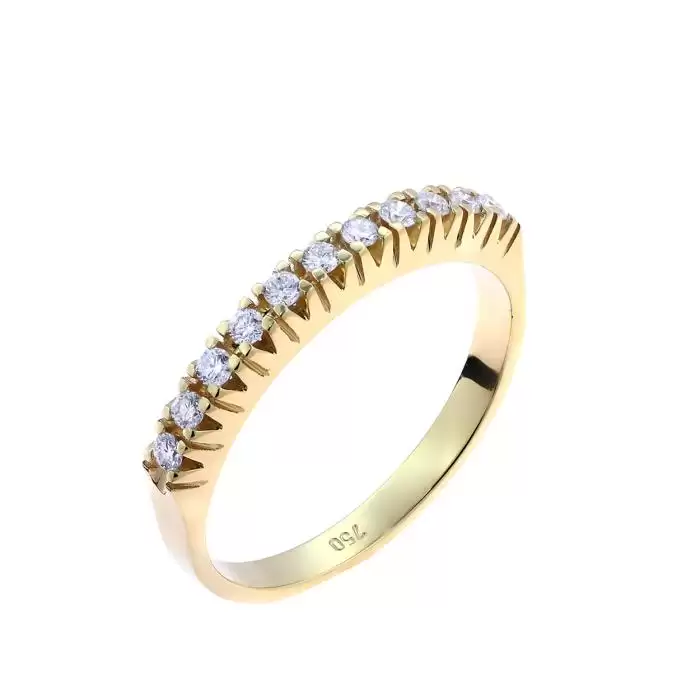 SKU-44525 / Δαχτυλίδι Χρυσός Κ18 με Διαμάντια 