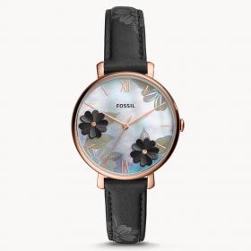 FOSSIL Jacqueline Black Leather Strap SKU-44417