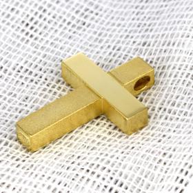 Σταυρός Χρυσός Κ14 με Λουστρέ, Σαγρέ & Ματ Φινίρισμα SKU-44325