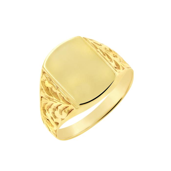 Ανδρικό Δαχτυλίδι Χρυσός K9 SKU-45414
