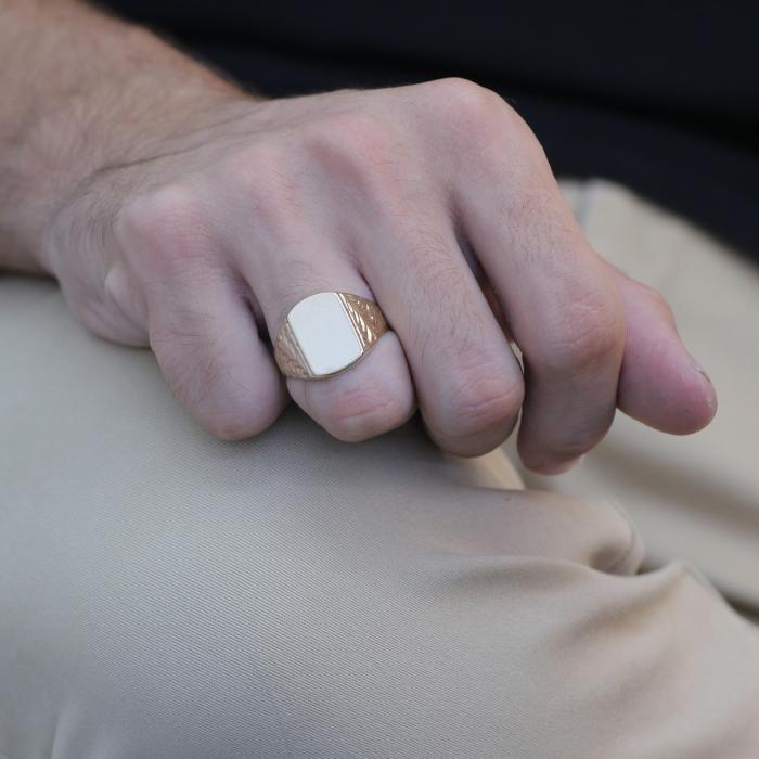 Ανδρικό Δαχτυλίδι Χρυσός K9 SKU-45414